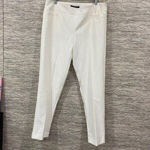 Zac & Rachel Womens White Slim Fit Pants Size 16 Polyester & Spandex Blend NWT